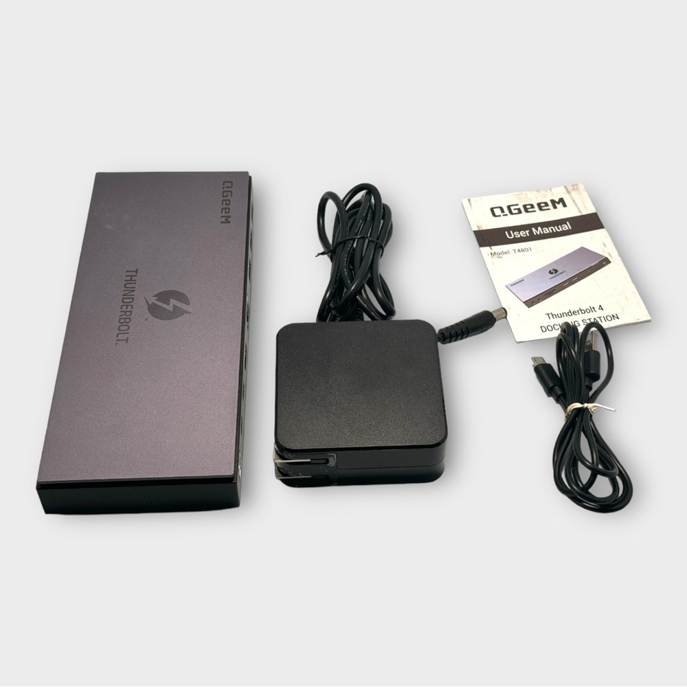 QGeeM 16 in 1 Thunderbolt 4 docking station dual 4K monitor